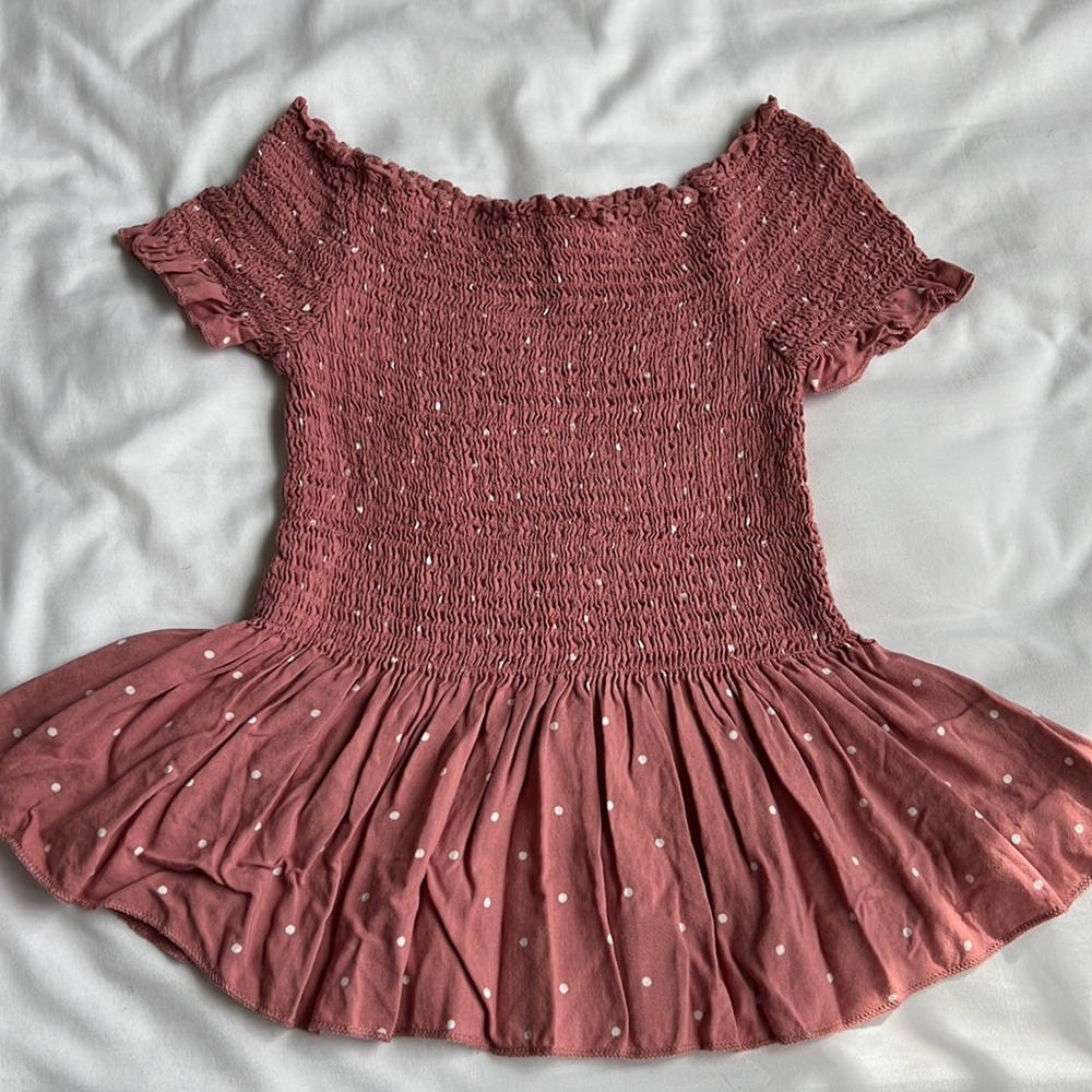 Pink w/white dots